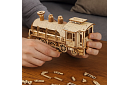 3D puzzle din lemn - Locomotivă cu abur cu tender