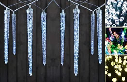 Ţurţuri luminoşi cu LED - 3 culori – 43 cm