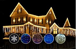 InInstalație luminoasă LED de Crăciun, de exterior - ploaie - 20 metri