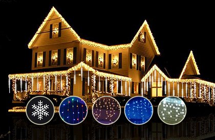 InInstalație luminoasă LED de Crăciun, de exterior - ploaie - 40 metri