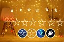 Draperie luminoasă LED, de Crăciun - stele
