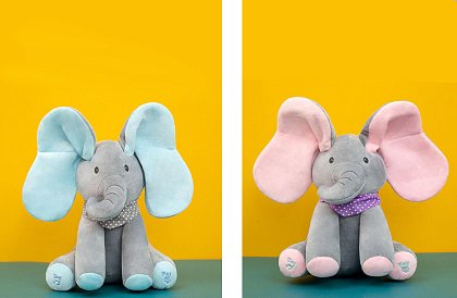 Elefant interactiv din pluș