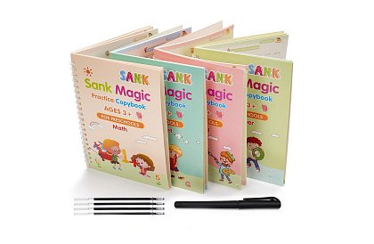 Caiete de lucru pentru învățarea scrisului și desenului - Sank Magic
