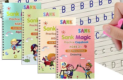 Caiete de lucru pentru învățarea scrisului și desenului - Sank Magic