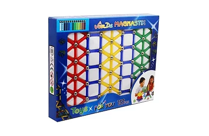 Joc modular magnetic Magnastix - 157 piese