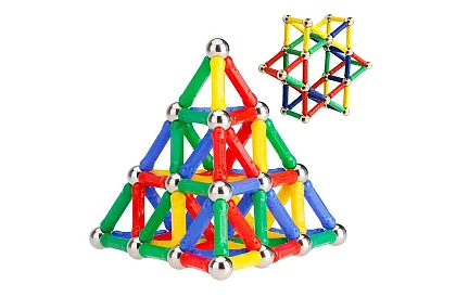 Joc modular magnetic Magnastix - 157 piese