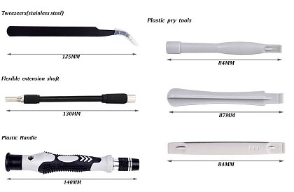 Set 115 buc. de biți și scule – pentru reparații la dispozitive inteligente