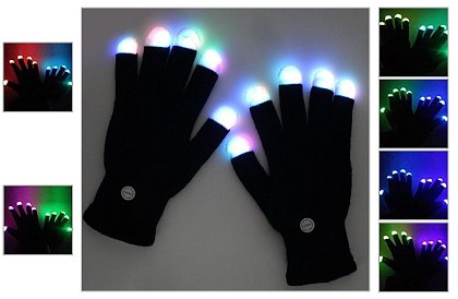 Party Gloves - Mănuși cu vârfuri LED