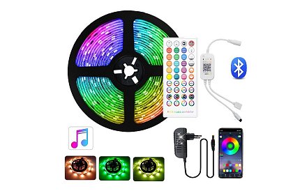 Lumenmax 5050 – 5 Metri - Bandă luminoasă RGB LED BLUETOOTH - Kit complet