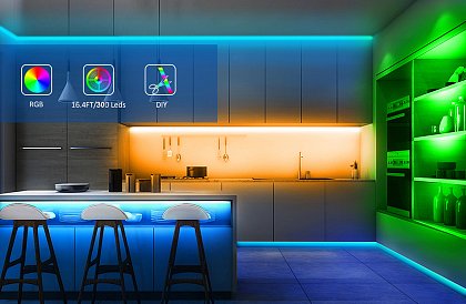 Lumenmax 5050 – 5 Metri - Bandă luminoasă RGB LED BLUETOOTH - Kit complet