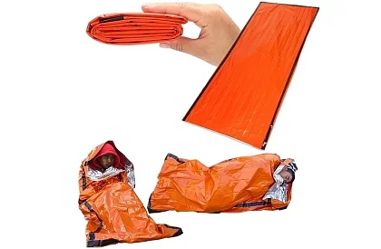 Sac de dormit termic pentru campare de urgență în aer liber