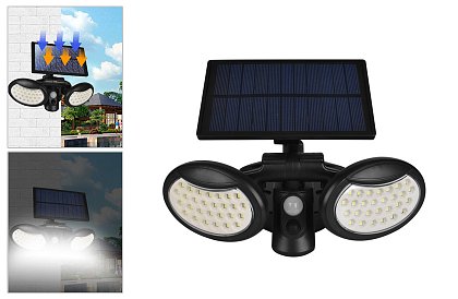 ENTAC - Lampă solară 56 LED-uri 10W, cu senzor de mișcare