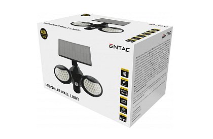 ENTAC - Lampă solară 56 LED-uri 10W, cu senzor de mișcare