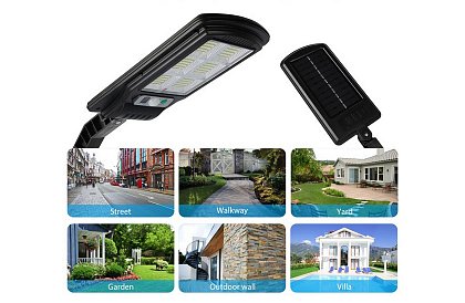 ENTAC - Lampă solară 120 LED-uri 5W, cu senzor de mișcare