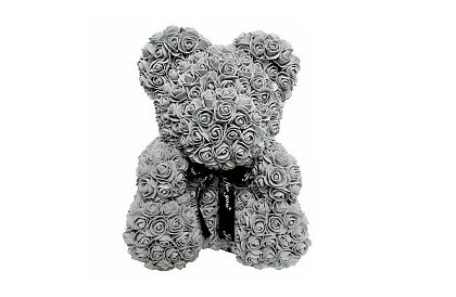 Rose Bear - Ursuleț cu trandafiri 25 cm, în pachet cutie cadou
