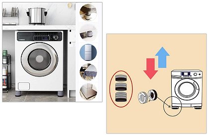 Set de suporturi anti-vibrații - nu doar pentru mașina de spălat