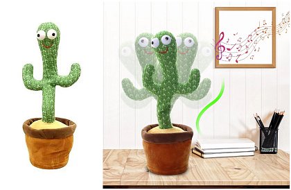 Cactus din pluș care dansează, cântă și vorbește