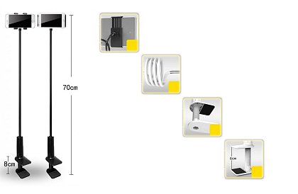 Suport de masă pentru telefoane mobile și tablete, cu braț lung