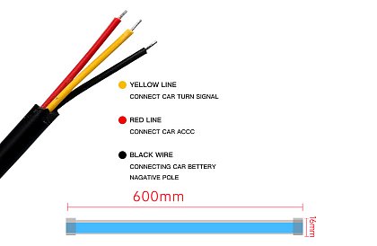 Curea auto flexibilă cu LED-uri  - semnalizatoare dinamice + lumini de zi