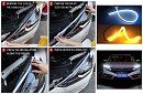 Curea auto flexibilă cu LED-uri  - semnalizatoare dinamice + lumini de zi