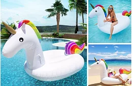 Șezlong gonflabil - Unicorn uriaș, 2 metri