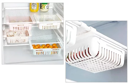 Cutii reglabile pentru frigider - set de 3 bucăți