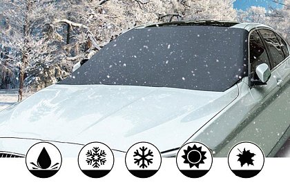 Parasolar auto magnetic - vă protejează mașina de zăpadă și soare