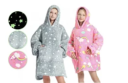 Pătură luminoasă, cu mâneci și glugă