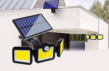 Lampă solară cu 171 LED-uri COB și cu senzor de mișcare