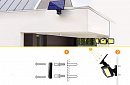 Lampă solară cu 171 LED-uri COB și cu senzor de mișcare
