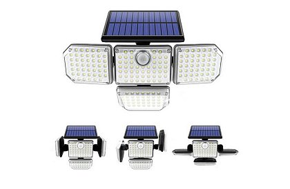 Lampă solară cu 181 LED-uri, 9 W, cu senzor de mișcare