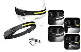 Lanternă frontală reîncărcabilă COB LED, cu senzor de mișcare 2 în 1 – Head Lamp