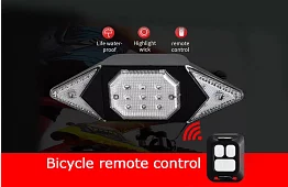 Lampă spate pentru bicicletă, cu semnalizatoare de direcție