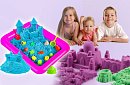 Nisip cinetic lichid 2000 g - cutie din plastic, forme și groapă de nisip gonflabilă