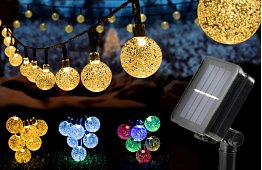 Instalație luminoasă solară decorativă, pentru exterior, cu 40 de LED-uri – Lights Balls