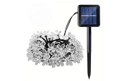 Instalație luminoasă solară decorativă, pentru exterior, cu 40 de LED-uri – Lights Flowers