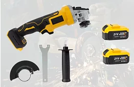 Polizor unghiular fără fir T-66 - 2 acumulatori și geantă cu accesorii