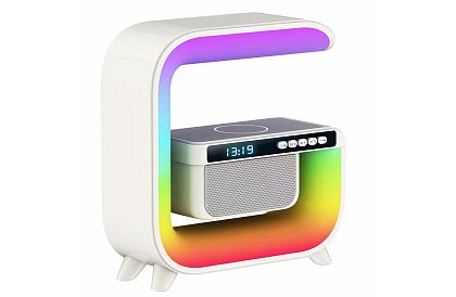 Boxă Bluetooth LED, cu încărcător wireless și ceas – HM-G3