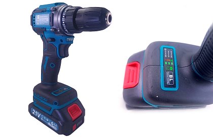 Mașină de găurit, cu acumulator + 2 acumulatori - EUROSONIC - T 68