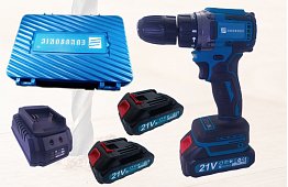 Mașină de găurit, cu acumulator + 2 acumulatori - EUROSONIC - T 68