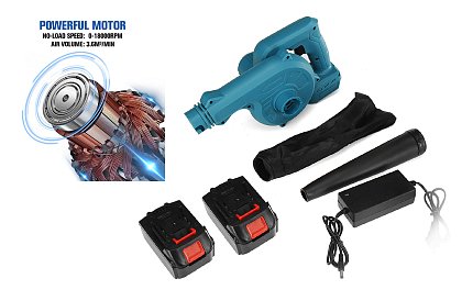 Suflantă cu acumulatori – aspirator de frunze + 2 acumulatori - EUROSONIC T-81
