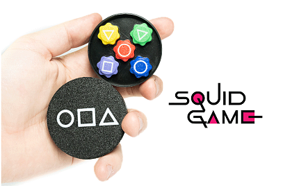 Squid Game – Joc de zaruri GONGGI în cutie rotundă