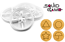 Squid Game – Set de forme pentru biscuiți 4 bucăți + cutie
