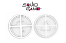 Squid Game – Set de forme pentru biscuiți 4 bucăți + cutie