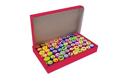 Set de ștampile auto-colorante pentru copii – 60 bucăți