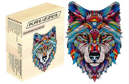 Puzzle din lemn lup - 170 piese - 38 x 27 cm