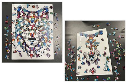Puzzle din lemn lup - 170 piese - 38 x 27 cm
