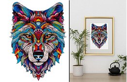 Puzzle din lemn lup - 170 piese - 38 x 27 cm