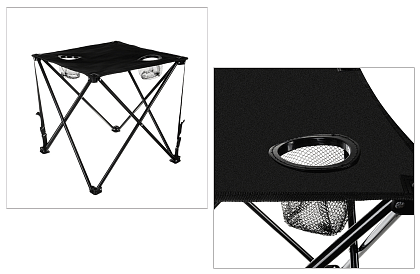 Set de camping – masă de pescuit + două scaune