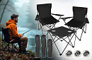 Set de camping – masă de pescuit + două scaune